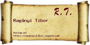 Ragányi Tibor névjegykártya